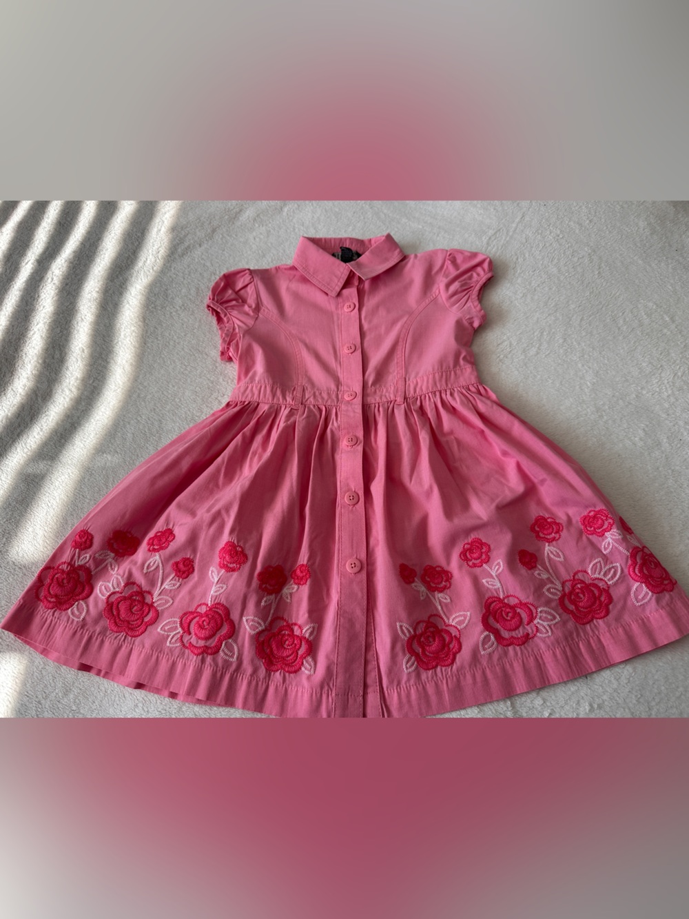 George Pink Floral Embroidered casual Dress size 5